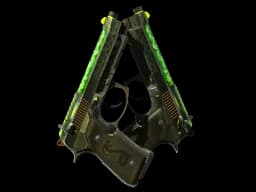 StatTrak™ Dual Berettas | Cobra Strike (Well-Worn)