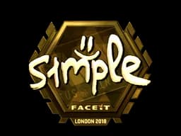 Sticker | s1mple (Gold) | London 2018