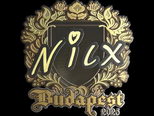 Sticker | nicx (Gold) | Budapest 2025