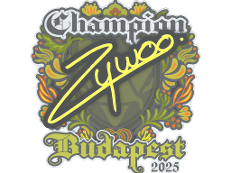 Sticker | ZywOo (Champion) | Budapest 2025
