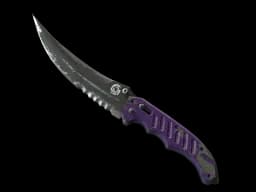 ★ StatTrak™ Flip Knife | Ultraviolet (Battle-Scarred)