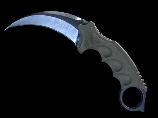 ★ StatTrak™ Karambit | Blue Steel (Battle-Scarred)