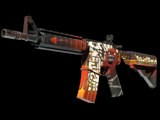 StatTrak™ M4A4 | Hellfire (Minimal Wear)