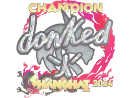Sticker | donk (Glitter, Champion) | Shanghai 2024