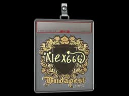 Sticker Slab | alex666 (Gold) | Budapest 2025