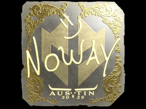 Sticker | noway (Gold) | Austin 2025