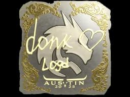 Sticker | donk (Gold) | Austin 2025