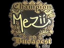 Sticker | mezii (Gold, Champion) | Budapest 2025