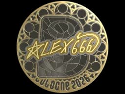 Sticker | alex666 (Gold) | Cologne 2026