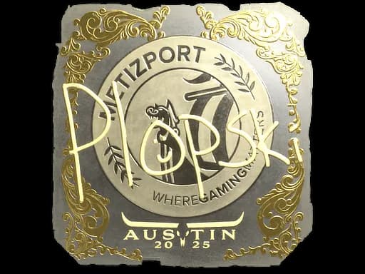 Sticker | Plopski (Gold) | Austin 2025