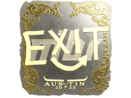 Sticker | exit (Gold) | Austin 2025