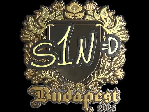 Sticker | s1n (Gold) | Budapest 2025