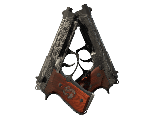 StatTrak™ Dual Berettas | Dualing Dragons (Battle-Scarred)
