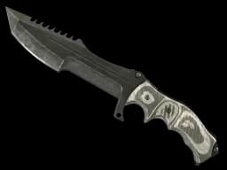 ★ Huntsman Knife | Black Laminate (Battle-Scarred)