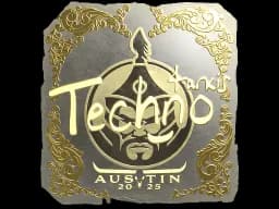 Sticker | Techno4K (Gold) | Austin 2025