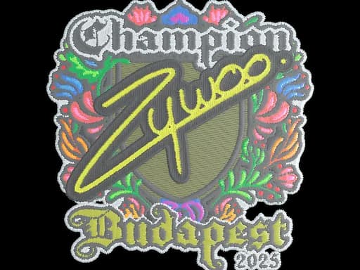 Sticker | ZywOo (Embroidered, Champion) | Budapest 2025