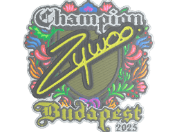Sticker | ZywOo (Embroidered, Champion) | Budapest 2025