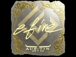 Sticker | efire (Gold) | Austin 2025