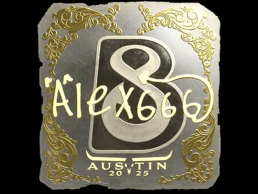 Sticker | alex666 (Gold) | Austin 2025