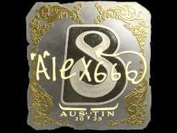 Sticker | alex666 (Gold) | Austin 2025