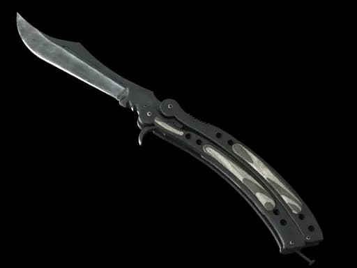 ★ Butterfly Knife | Black Laminate (Well-Worn)