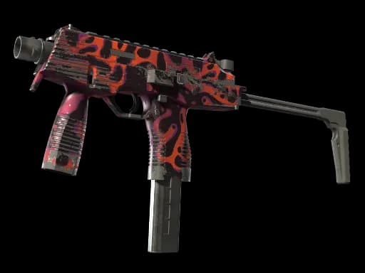 StatTrak™ MP9 | Ruby Poison Dart (Well-Worn)