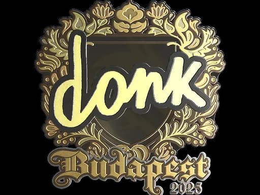 Sticker | donk (Gold) | Budapest 2025