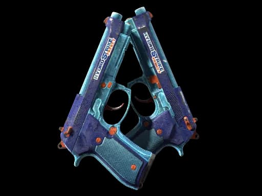 Dual Berettas | Hydro Strike (Battle-Scarred)