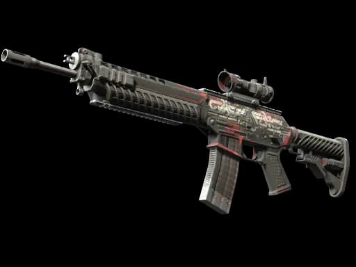 StatTrak™ SG 553 | Cyberforce (Battle-Scarred)