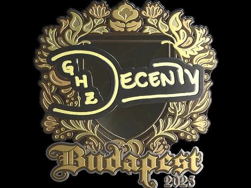 Sticker | decenty (Gold) | Budapest 2025