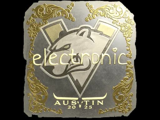Sticker | electronic (Gold) | Austin 2025
