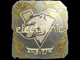 Sticker | electronic (Gold) | Austin 2025