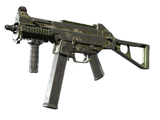 UMP-45 | Green Swirl (Battle-Scarred)