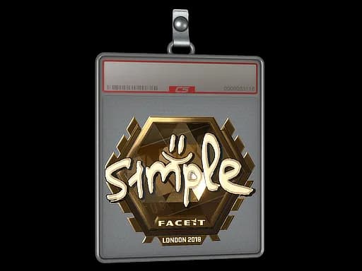 Sticker Slab | s1mple (Gold) | London 2018