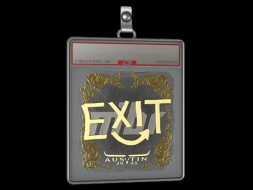 Sticker Slab | exit (Gold) | Austin 2025