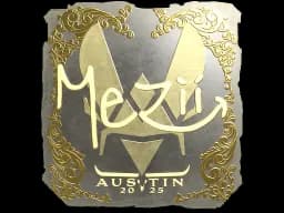 Sticker | mezii (Gold) | Austin 2025