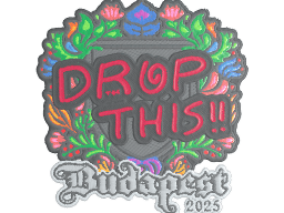 Sticker | drop (Embroidered) | Budapest 2025