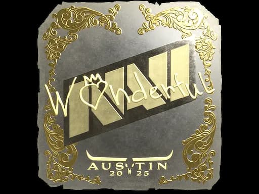 Sticker | w0nderful (Gold) | Austin 2025