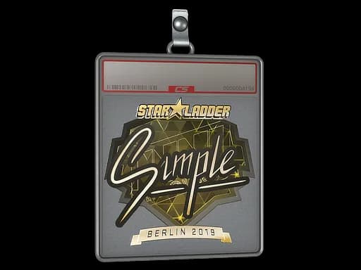 Sticker Slab | s1mple (Gold) | Berlin 2019