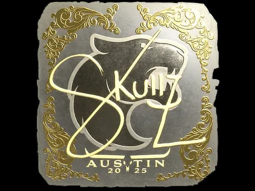 Sticker | skullz (Gold) | Austin 2025