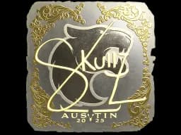 Sticker | skullz (Gold) | Austin 2025