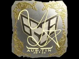 Sticker | yxngstxr (Gold) | Austin 2025