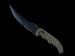 ★ StatTrak™ Flip Knife | Blue Steel (Battle-Scarred)