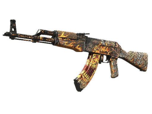StatTrak™ AK-47 | Searing Rage (Well-Worn)