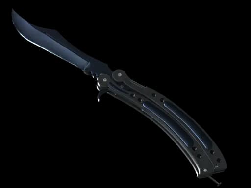 ★ StatTrak™ Butterfly Knife | Blue Steel (Battle-Scarred)