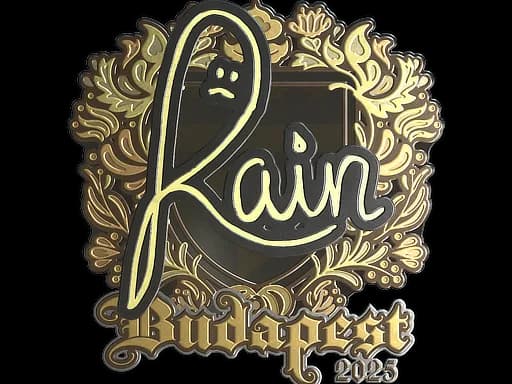 Sticker | rain (Gold) | Budapest 2025