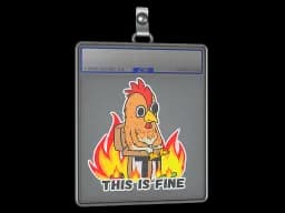 Sticker Slab | This Is Fine (Chicken)