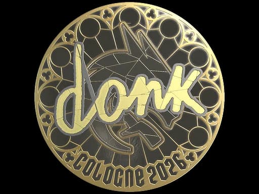 Sticker | donk (Gold) | Cologne 2026