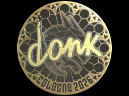 Sticker | donk (Gold) | Cologne 2026