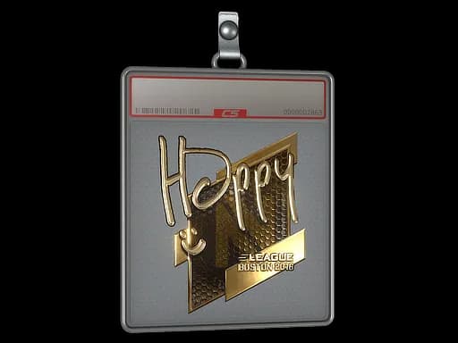 Sticker Slab | Happy (Gold) | Boston 2018